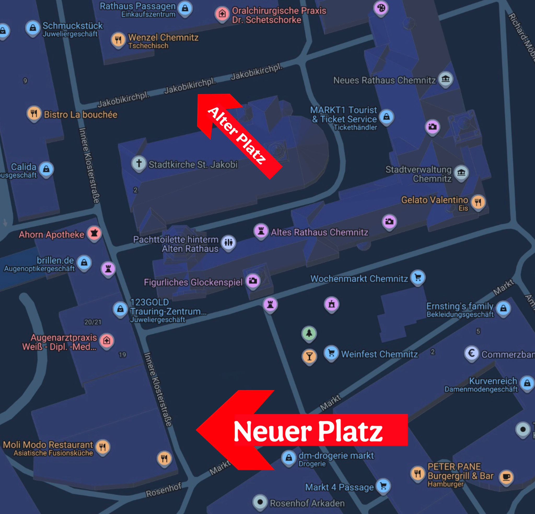 Stand auf dem Weihnachtsmarkt in Chemnitz 2025